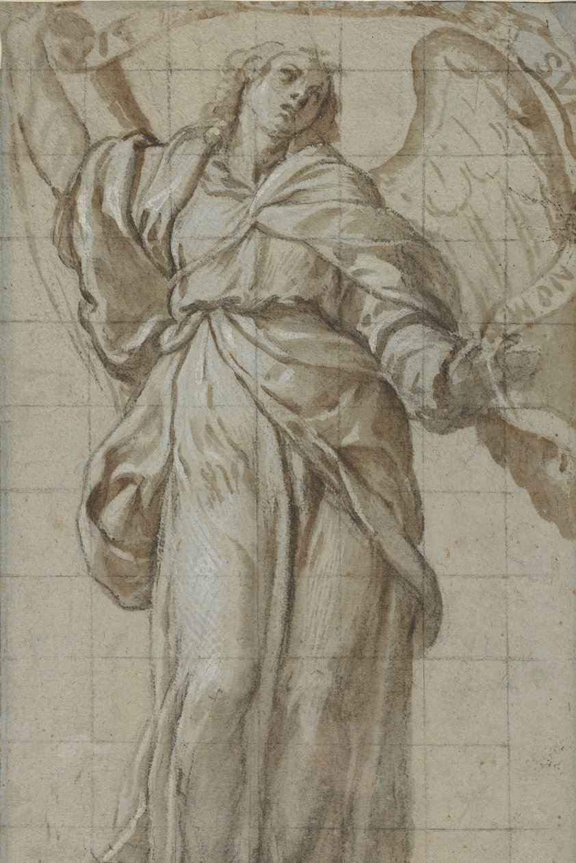 Bir Parşömen Tutan Ayakta Melek, ca. 1614. by Giovanni Domenico Caresana