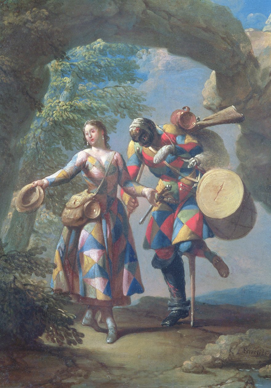 Savaştan Dönen Bir Harlequin, c.1742 by Giovanni Domenico Ferretti