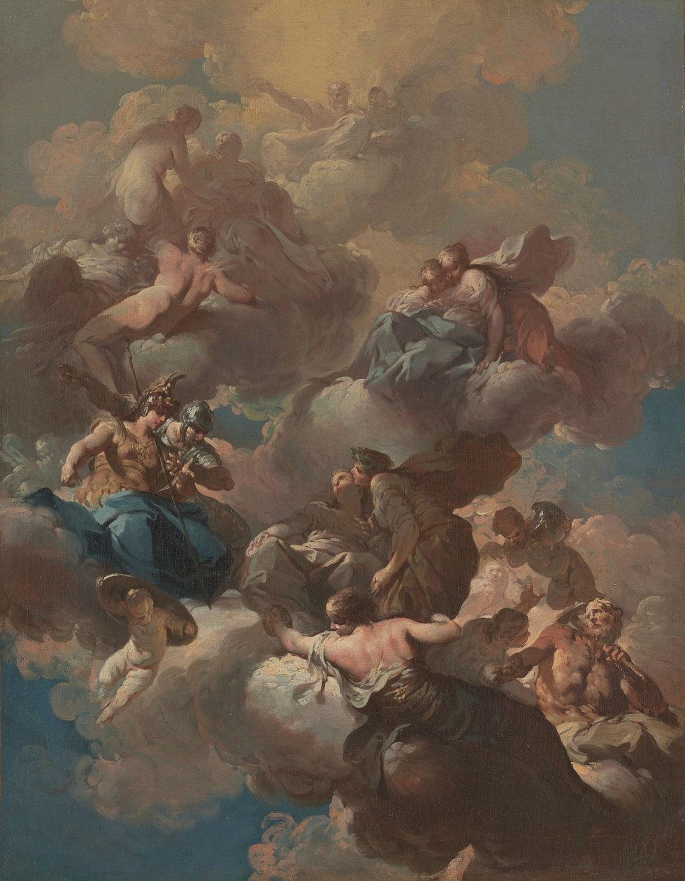 Tavan Fresk için Eskiz, c.1740 (tuval üzerine yağlı boya) by Giovanni Domenico Ferretti