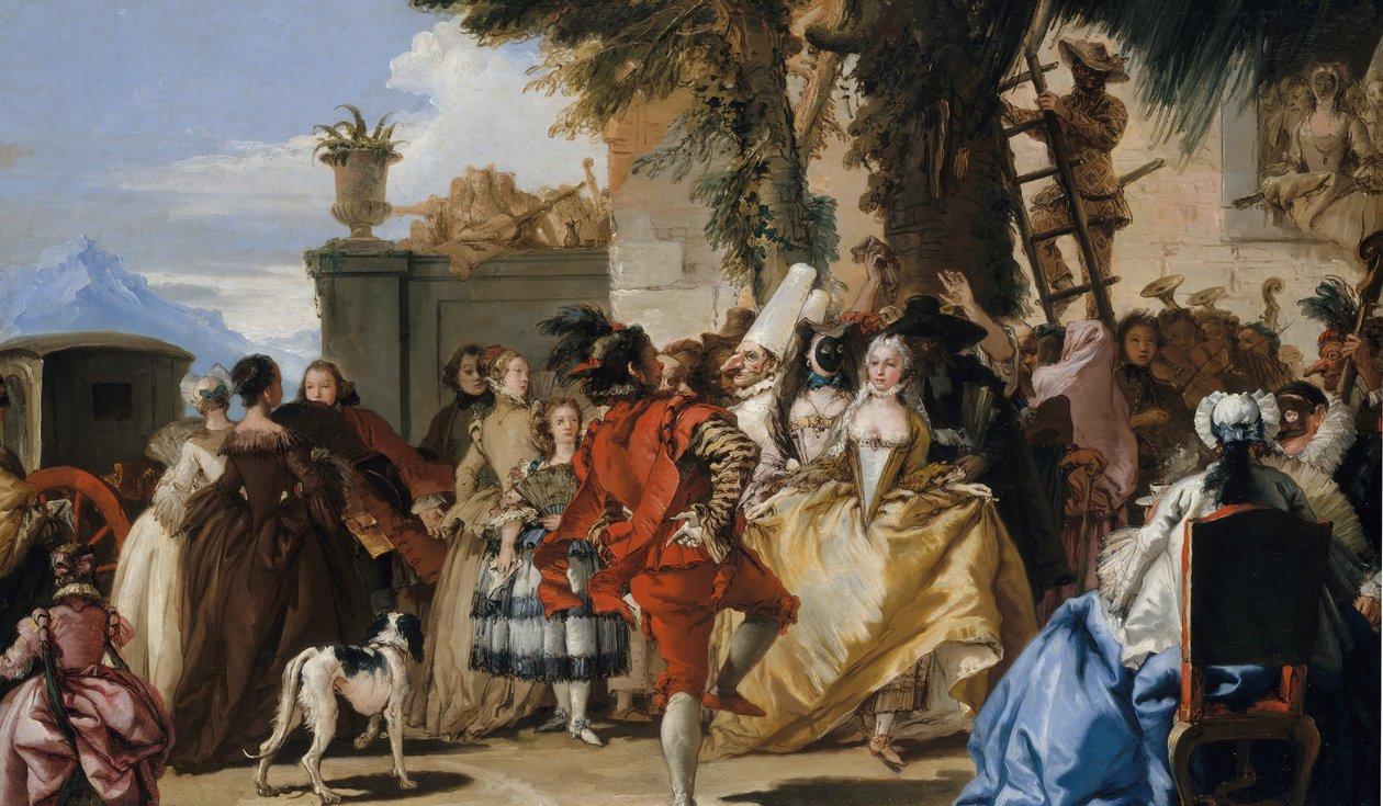 Ülkede Bir Dans, ca. 1755. by Giovanni Domenico Tiepolo