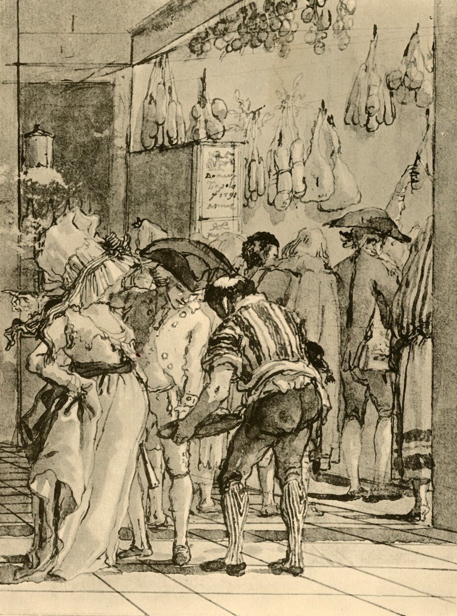 Füme Eşyalı Bir Dükkan, 1791, 1928 by Giovanni Domenico Tiepolo