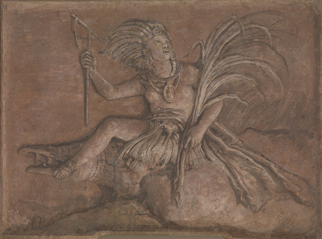 Amerika. by Giovanni Domenico Tiepolo
