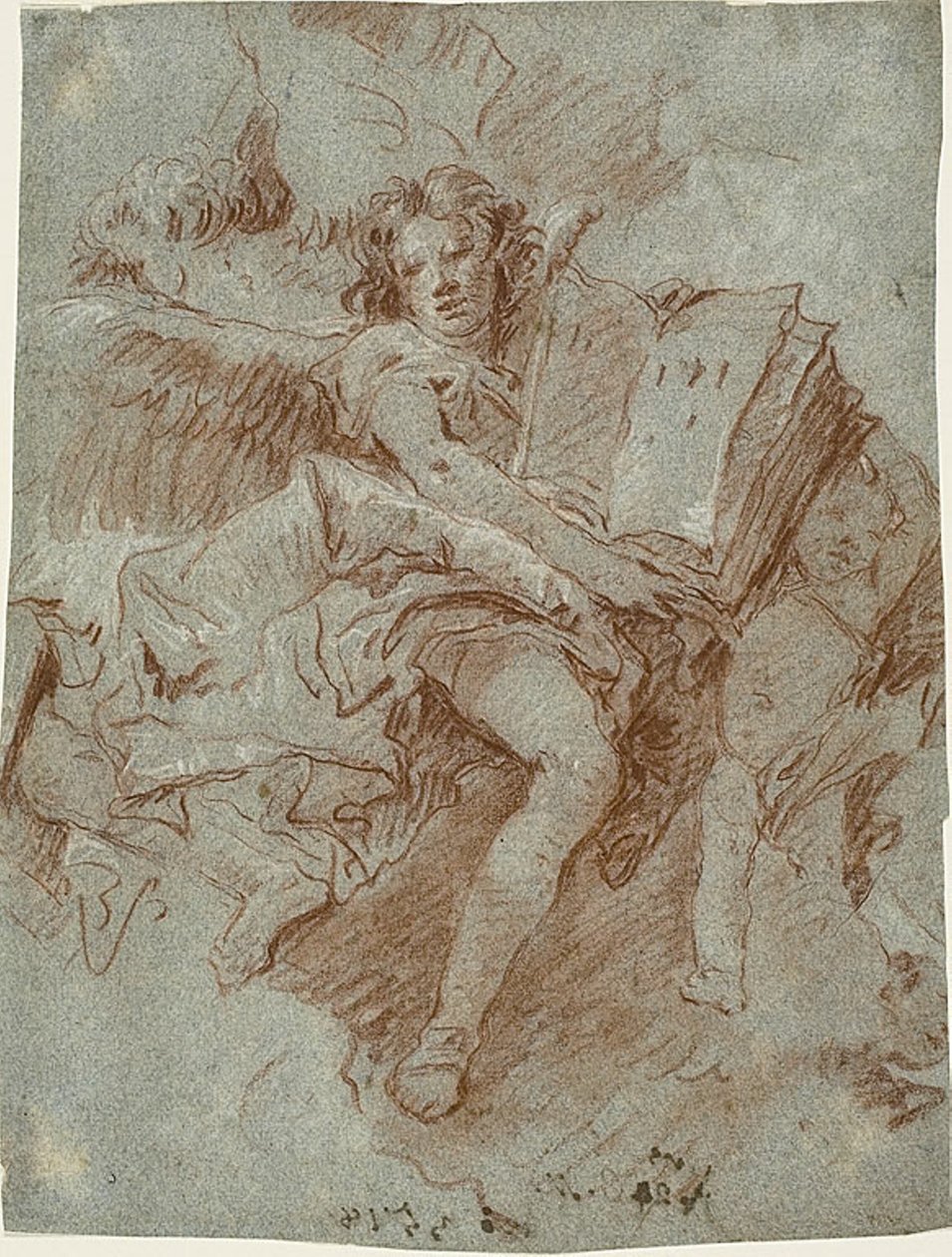Kitaplı Melek by Giovanni Domenico Tiepolo