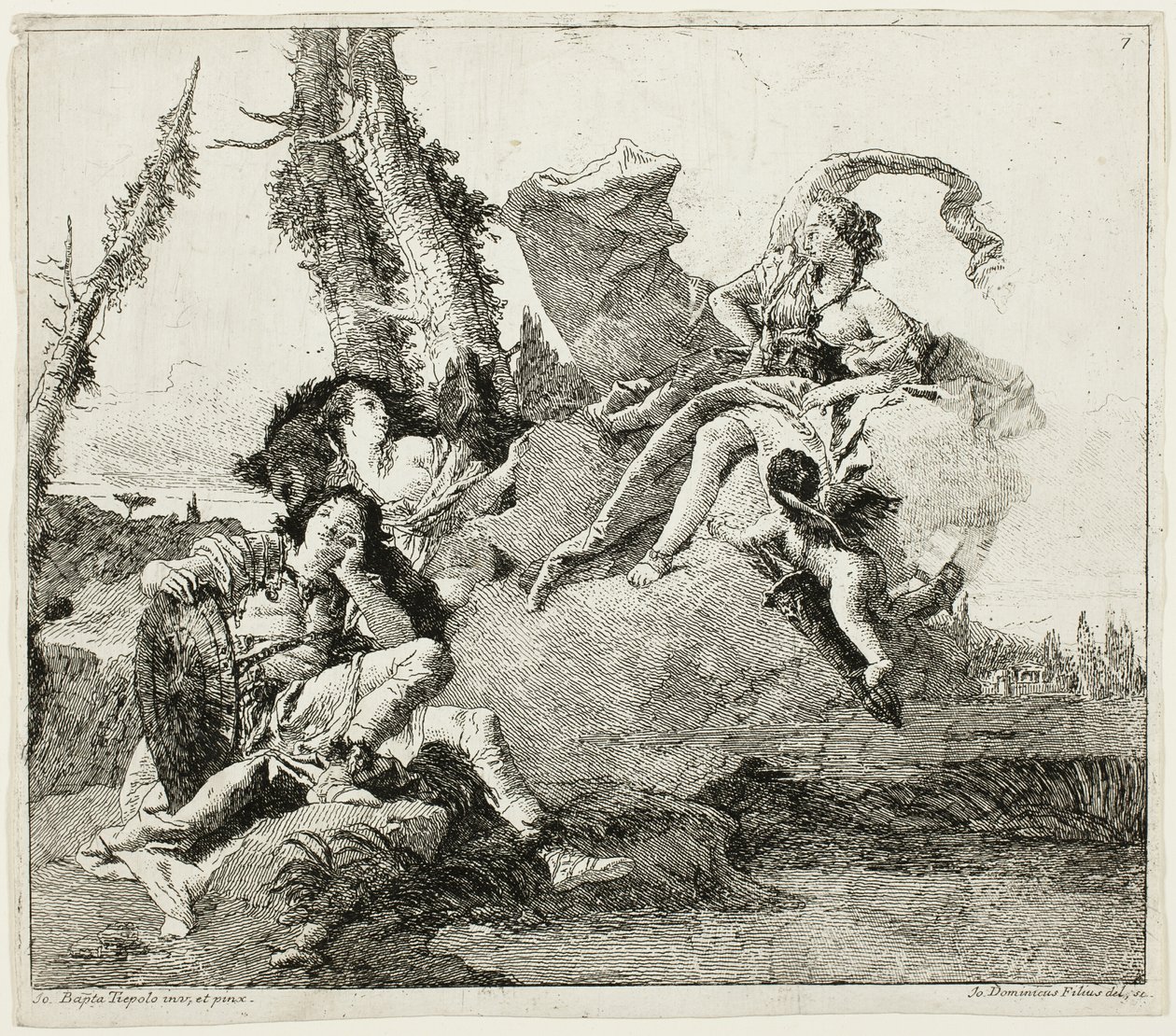 Armida Uyuyan Rinaldo ile Karşılaşıyor by Giovanni Domenico Tiepolo