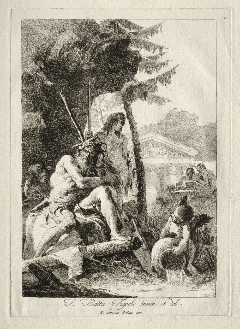 Nehir Figürleri by Giovanni Domenico Tiepolo