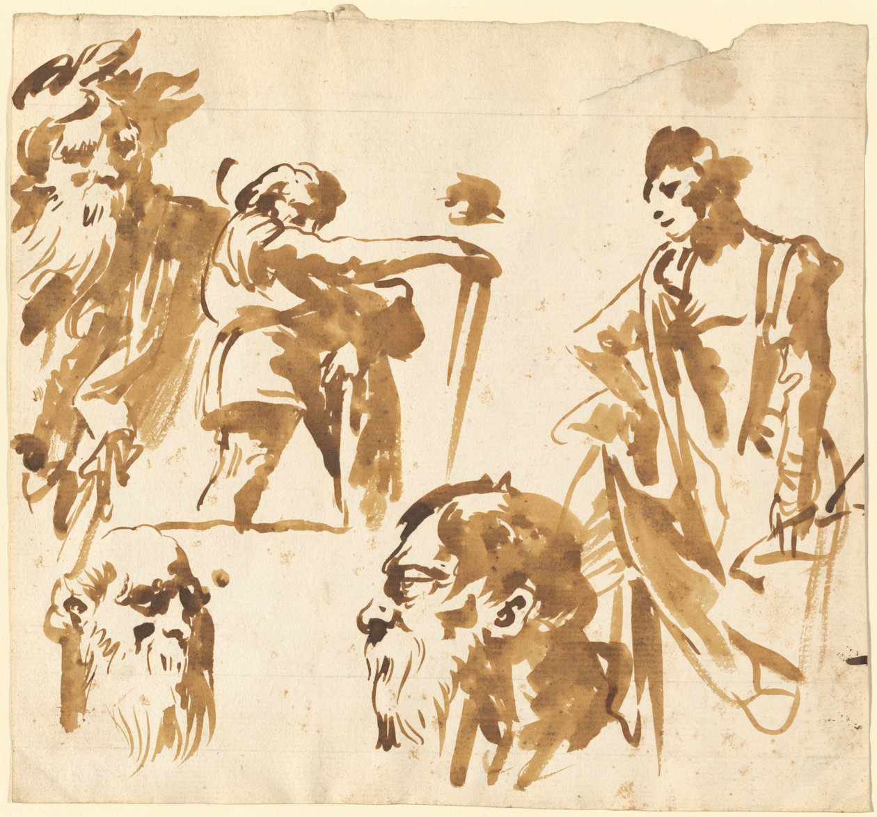 Figürler ve Yüzler by Giovanni Domenico Tiepolo
