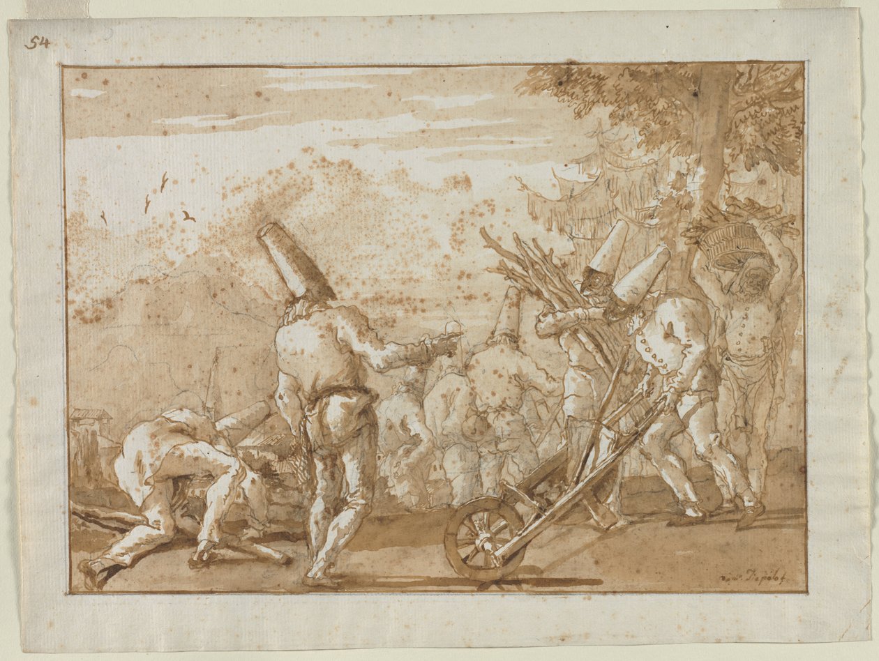 Ahşap Toplama by Giovanni Domenico Tiepolo
