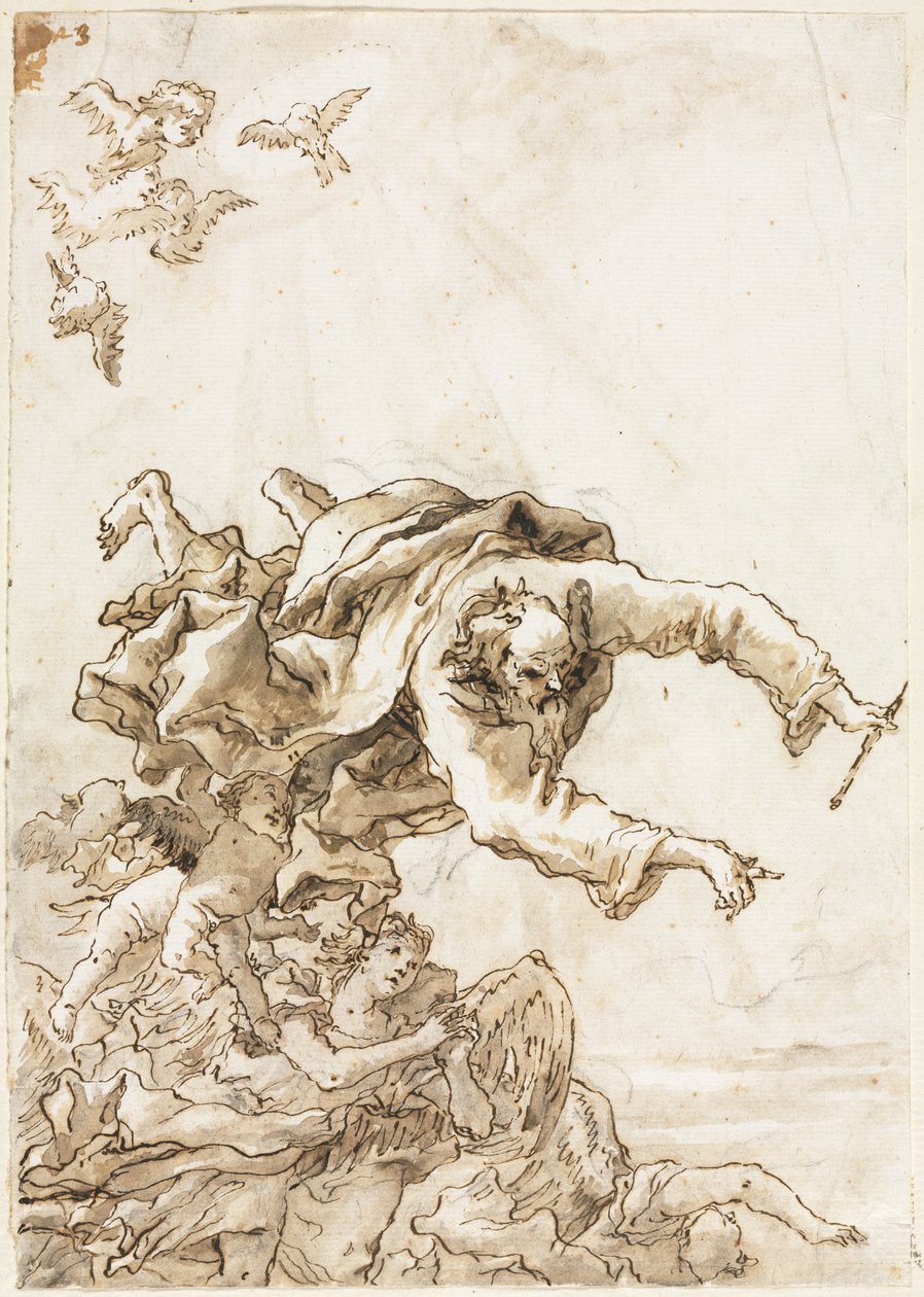 Melekler ve Kerubiler ile Baba Tanrı by Giovanni Domenico Tiepolo