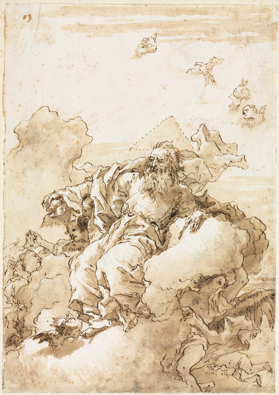 Üçlü Birlik Sembolü ile Baba Tanrı by Giovanni Domenico Tiepolo