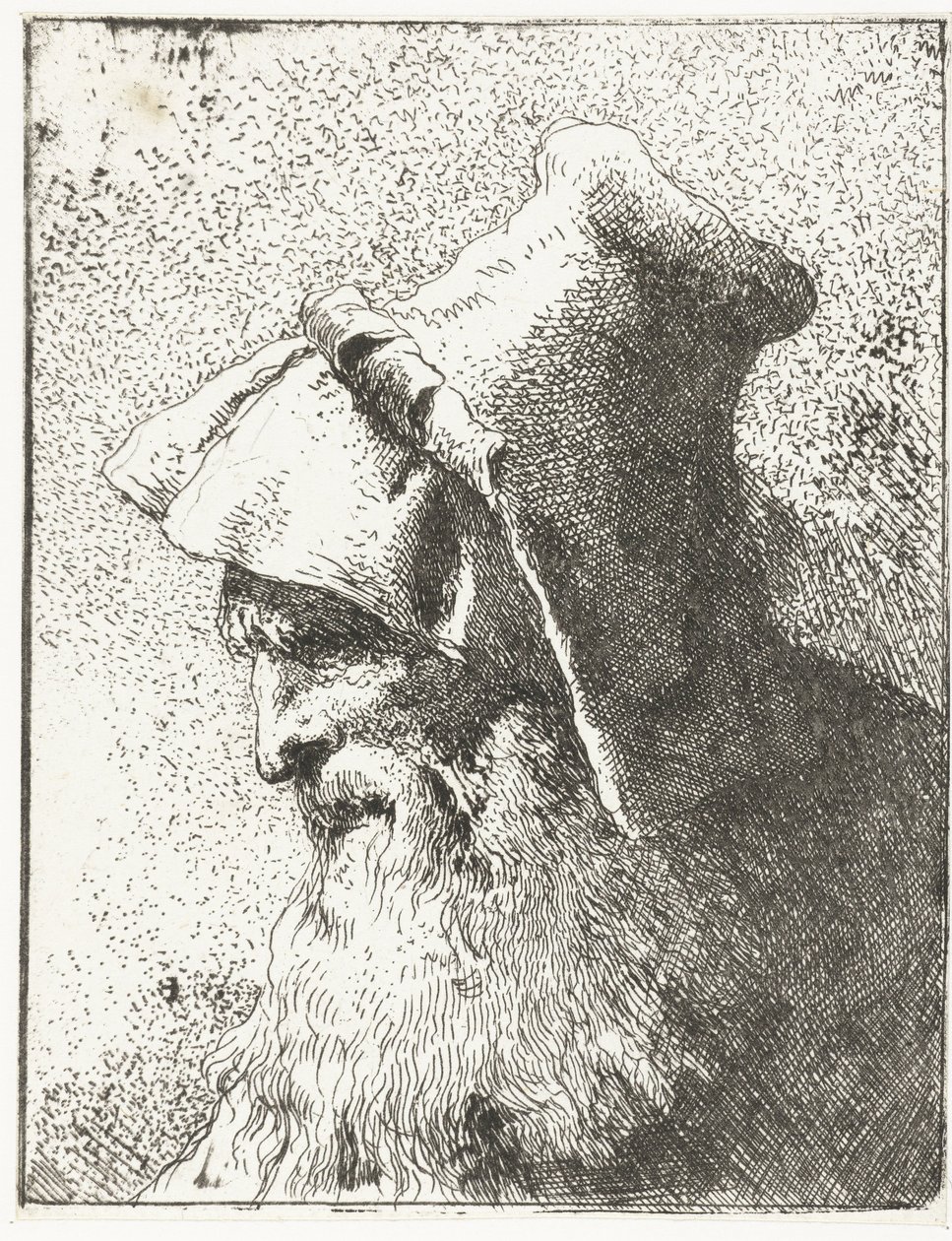 Sakallı ve şapkalı adam Kafaların toplanması (dizi başlığı) Raccolta di Teste (dizi adı) by Giovanni Domenico Tiepolo
