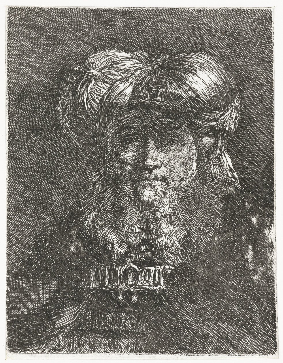 büyük türbanlı adam Kafaların toplanması (dizi başlığı) Raccolta di Teste (dizi adı) by Giovanni Domenico Tiepolo