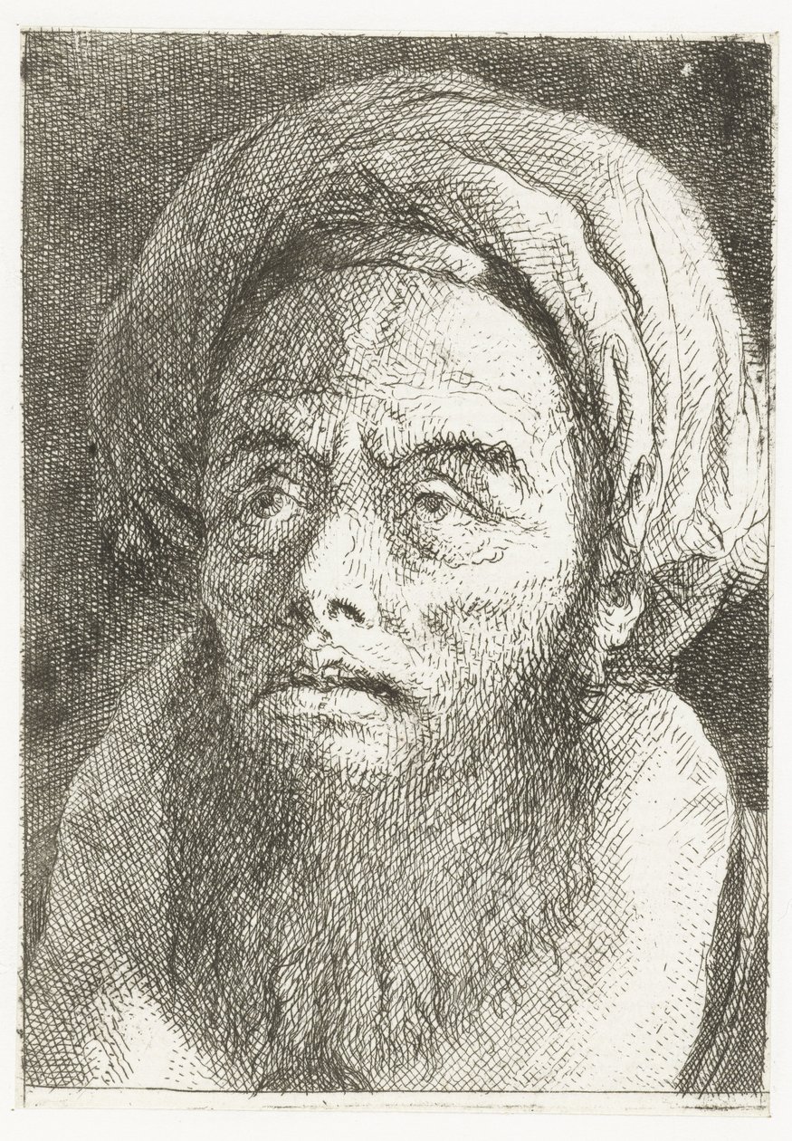 türbanlı adam Kafaların toplanması (dizi başlığı) Raccolta di Teste (dizi adı) by Giovanni Domenico Tiepolo