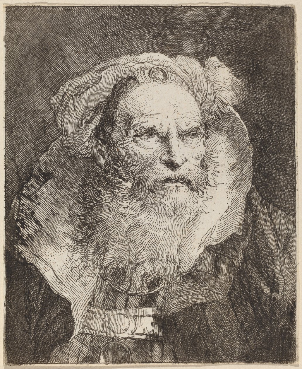 yaşlı adam meditasyon by Giovanni Domenico Tiepolo