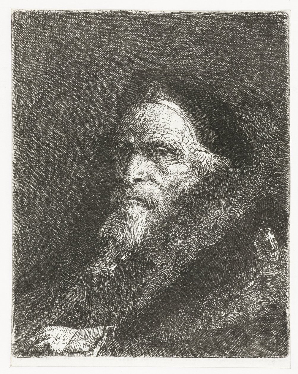 Kürk mantolu yaşlı adam Kafaların toplanması (dizi başlığı) Raccolta di Teste (dizi adı) by Giovanni Domenico Tiepolo
