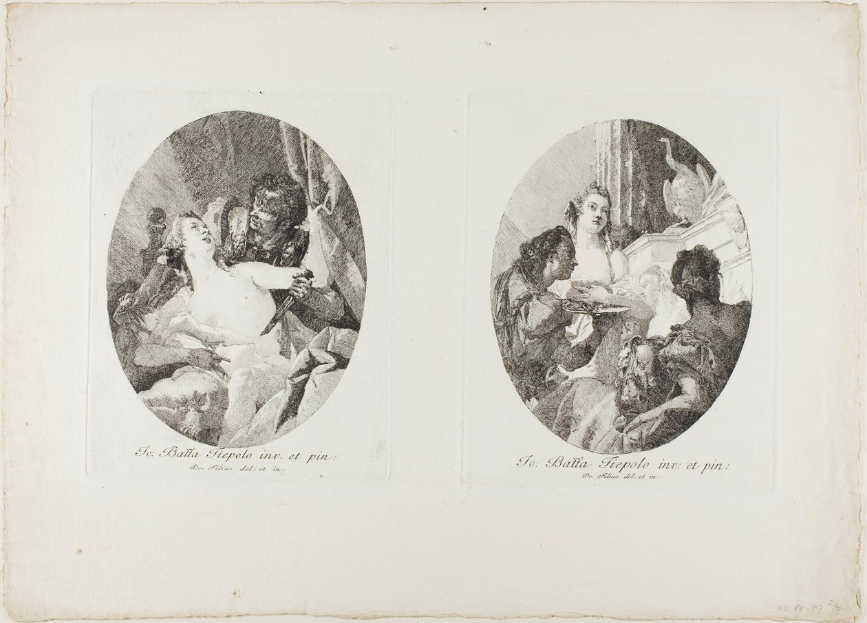 Tarquin ve Lucretia ve Kleopatra Hediyelerle Onurlandırıldı by Giovanni Domenico Tiepolo
