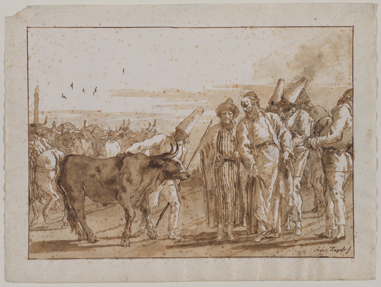 Sığır Satıcısı by Giovanni Domenico Tiepolo