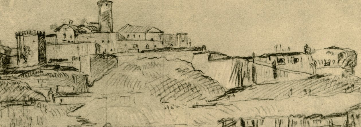 Brescia Kalesi, 18. yüzyılın ortaları, 1928 by Giovanni Domenico Tiepolo