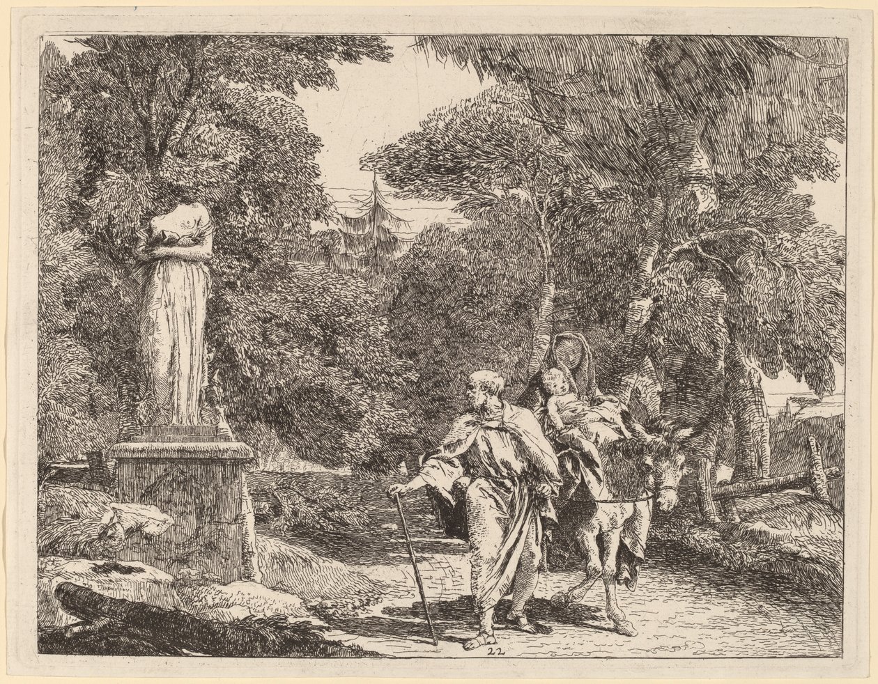 Düşen İdol Bölümü by Giovanni Domenico Tiepolo