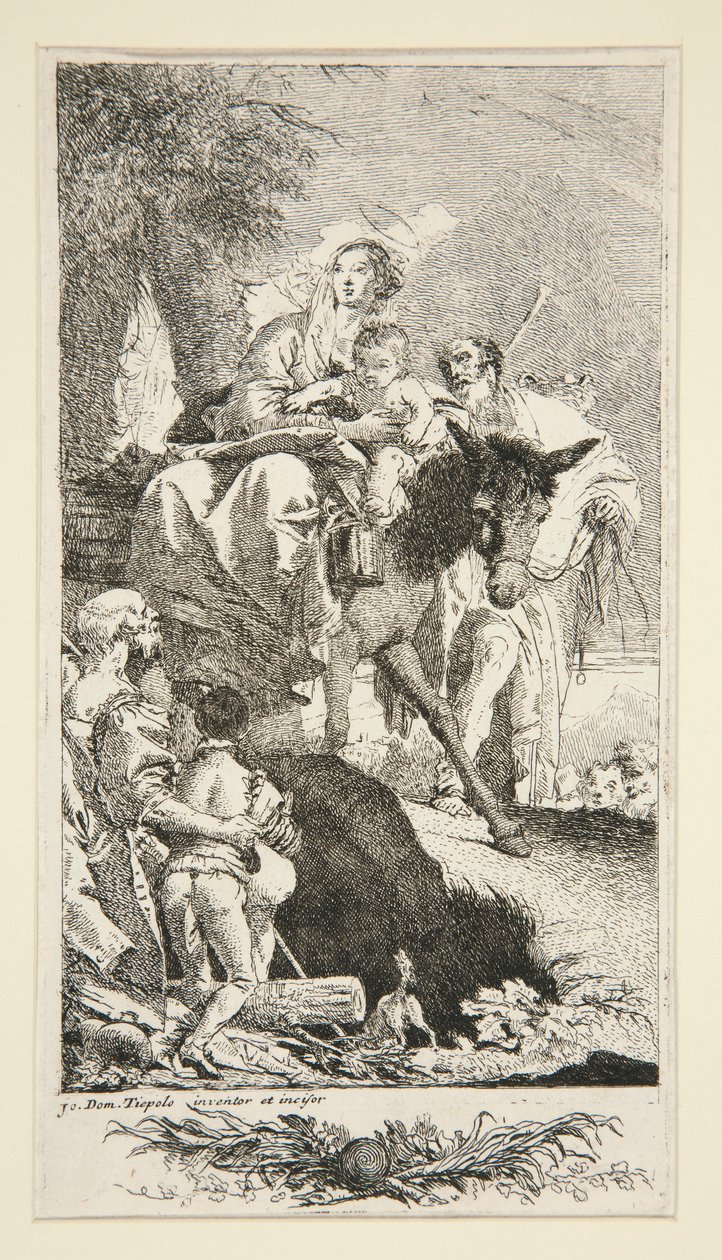 Dilenci ve Oğluyla Kutsal Aile by Giovanni Domenico Tiepolo