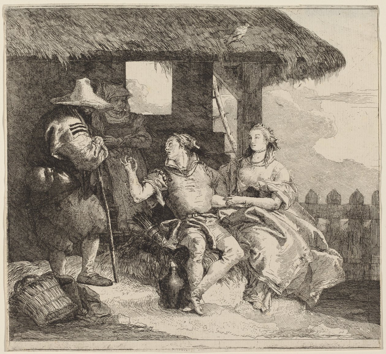 Angelica ve Medoro'nun Evliliği by Giovanni Domenico Tiepolo