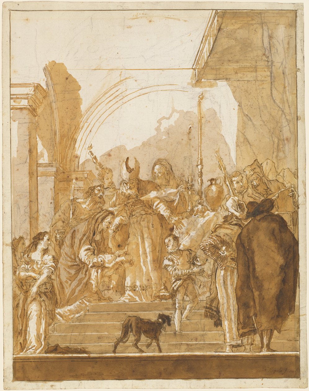 Tapınaktaki Sunum by Giovanni Domenico Tiepolo