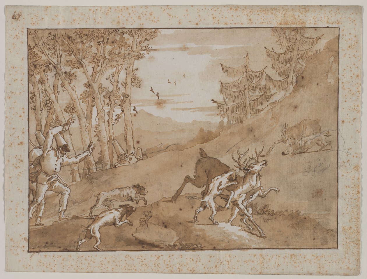 geyik avı by Giovanni Domenico Tiepolo