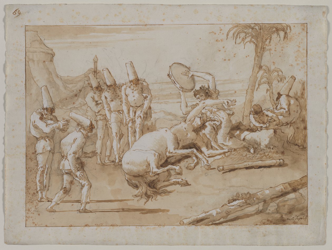 Tefli Kadın by Giovanni Domenico Tiepolo