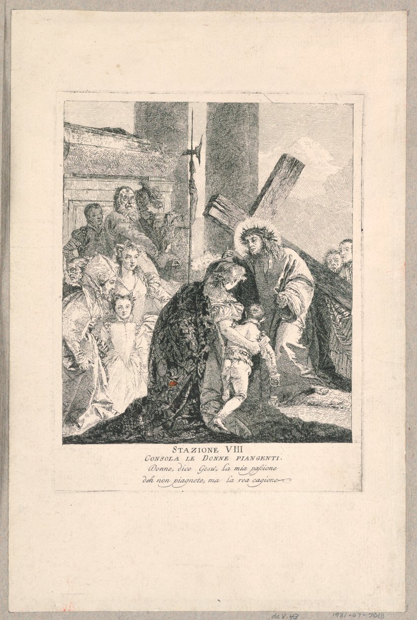 Via crucis - İstasyon VIII, Ağlayan Kadınları Avutuyor by Giovanni Domenico Tiepolo