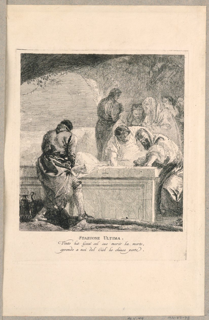 Via crucis - İstasyon XIV, Entombment by Giovanni Domenico Tiepolo