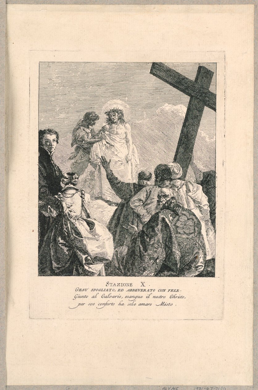 Haç Üzerinden - İstasyon 10, İsa Yağmalandı by Giovanni Domenico Tiepolo