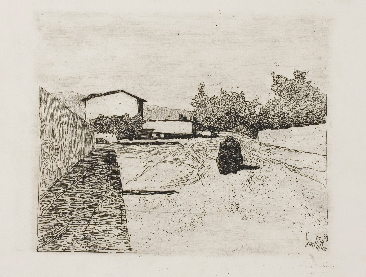 Bir cadde by Giovanni Fattori