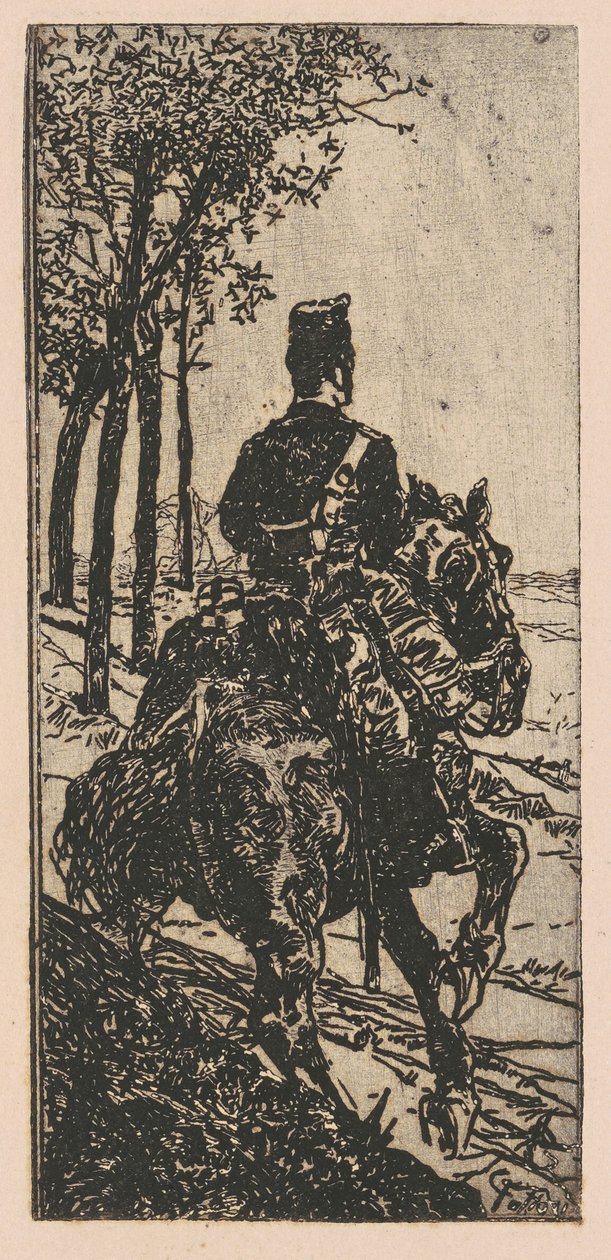 Atlı Topçu Asker by Giovanni Fattori