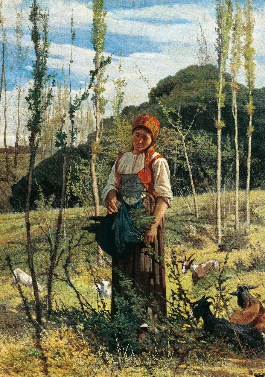 ahşap çiftçi by Giovanni Fattori