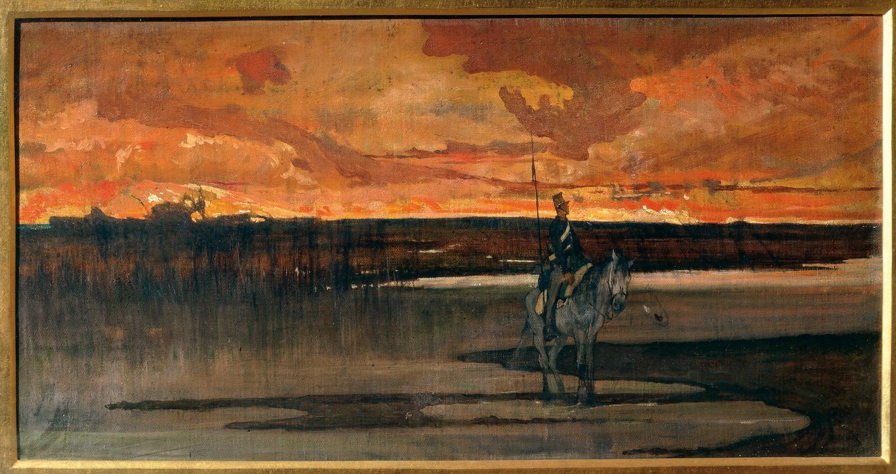 İtalya, Floransa, Lancer by Giovanni Fattori