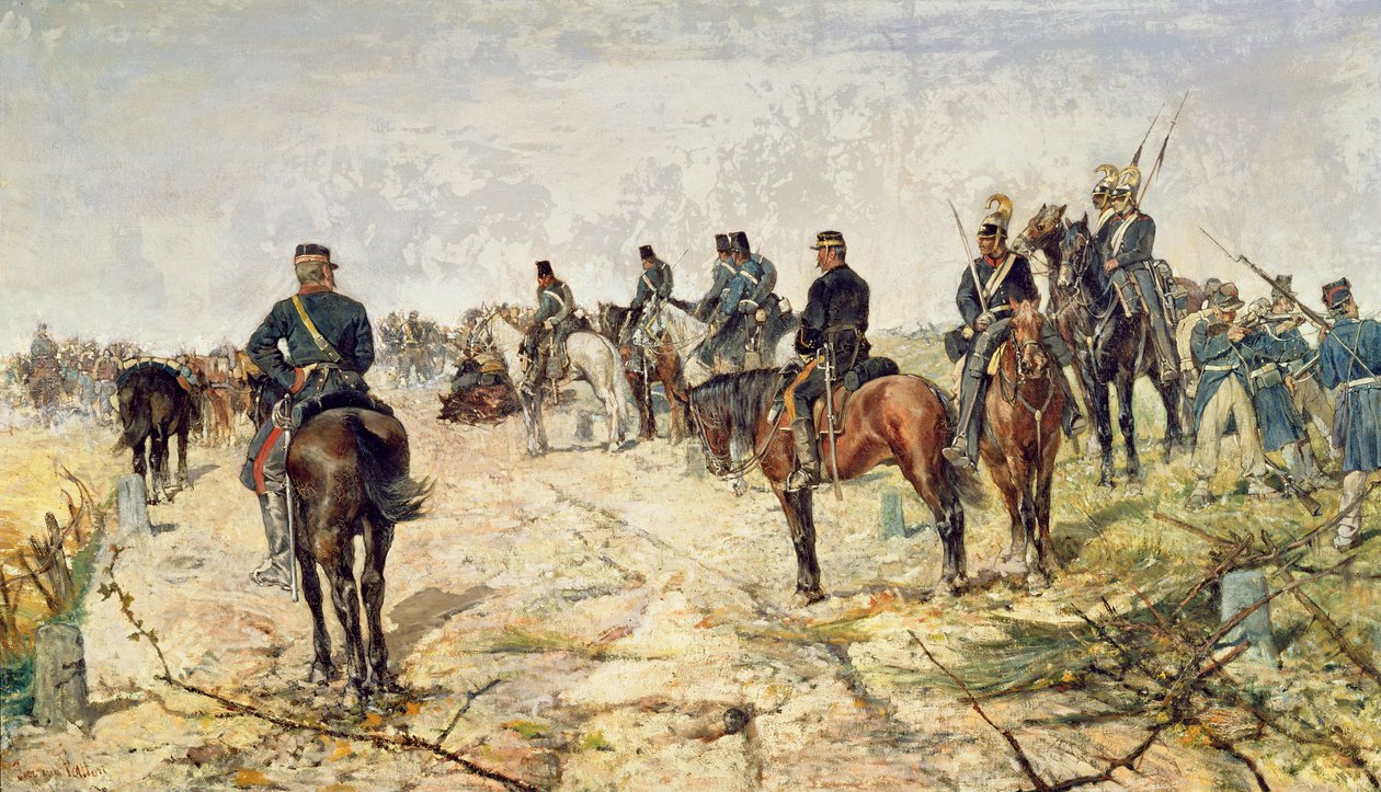 Savaş Hatları, 1884 by Giovanni Fattori