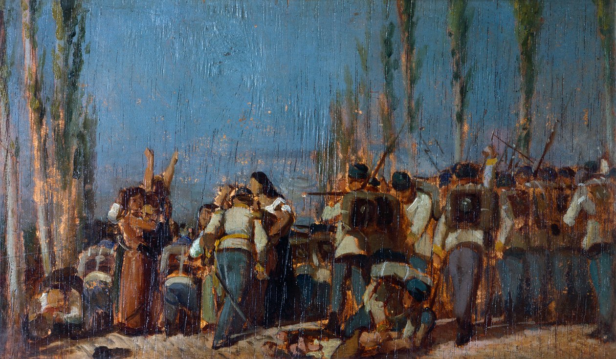 Mantua katliamları, Giovanni Fattori (1825-1908), panel üzerine yağlı boya by Giovanni Fattori