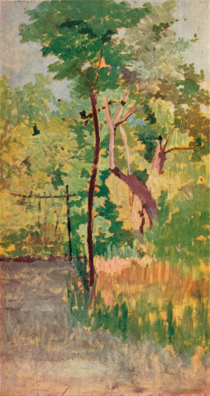 Ağaç ve Woodpath, 19. yüzyıl by Giovanni Fattori