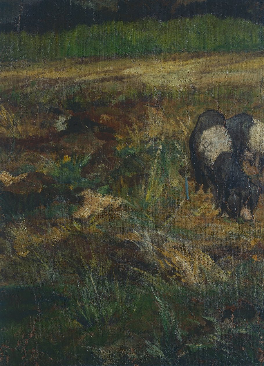 Tuscan Maremma, detay (tuval üzerine yağlı boya) by Giovanni Fattori