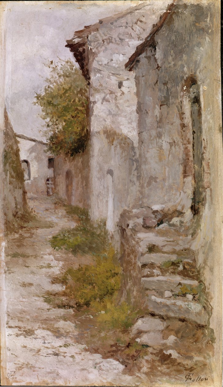 Köy yolu (tuval üzerine yağlı boya by Giovanni Fattori