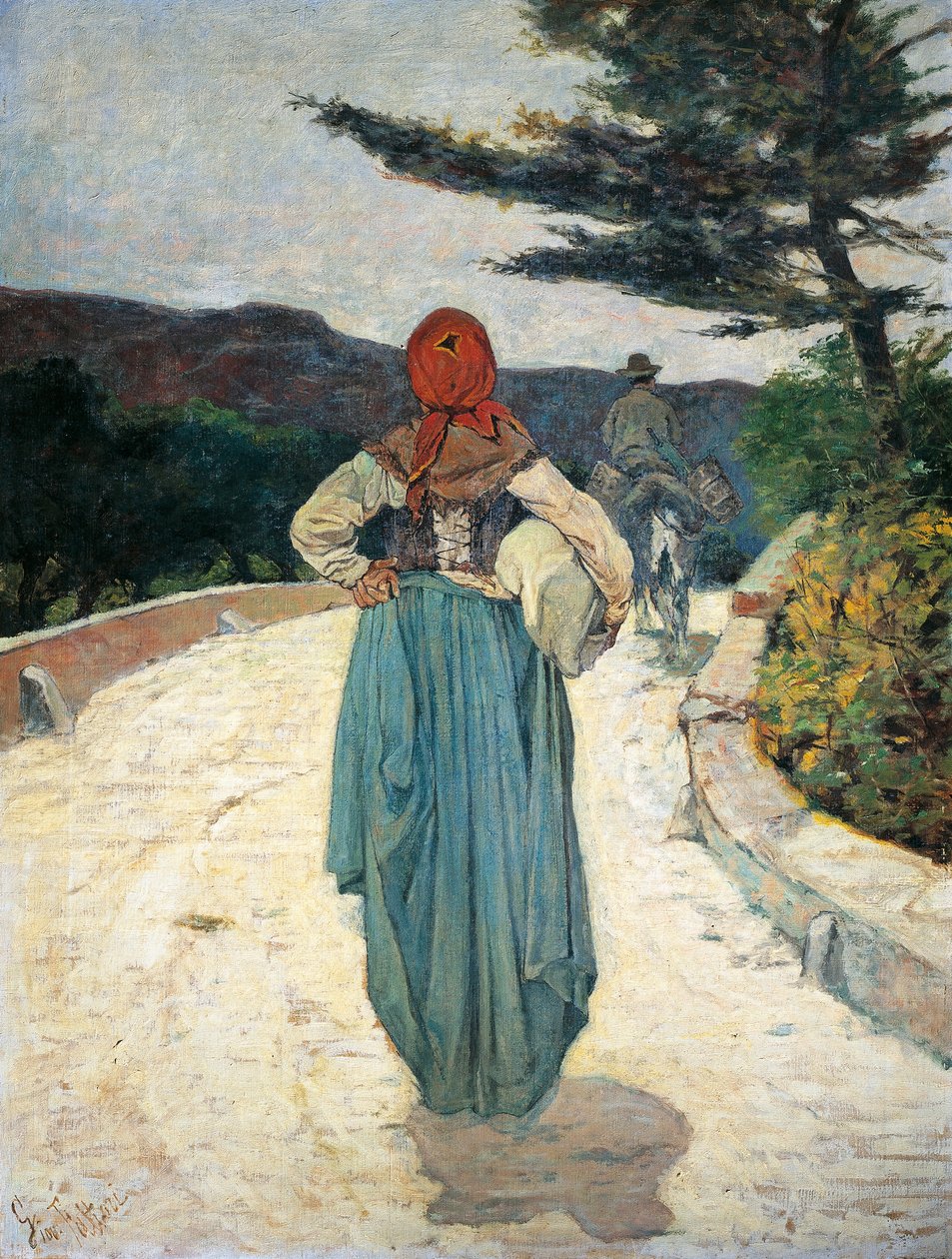 Beyaz yol, Giovanni Fattori (1825-1908), tuval üzerine yağlı boya, 96.5x73 cm by Giovanni Fattori