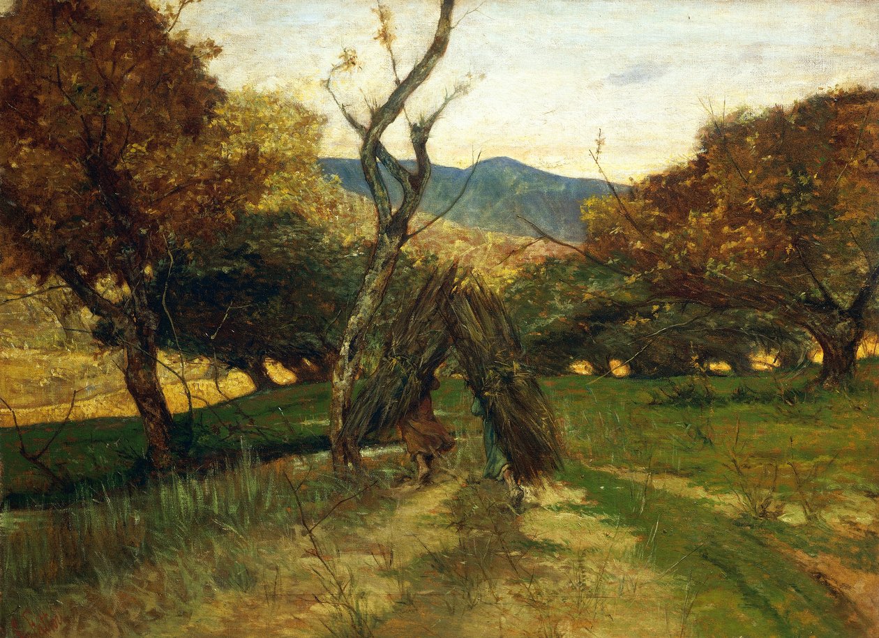 Woodpile, yaklaşık 1874, Giovanni Fattori (1825-1908), tuval üzerine yağlı boya by Giovanni Fattori