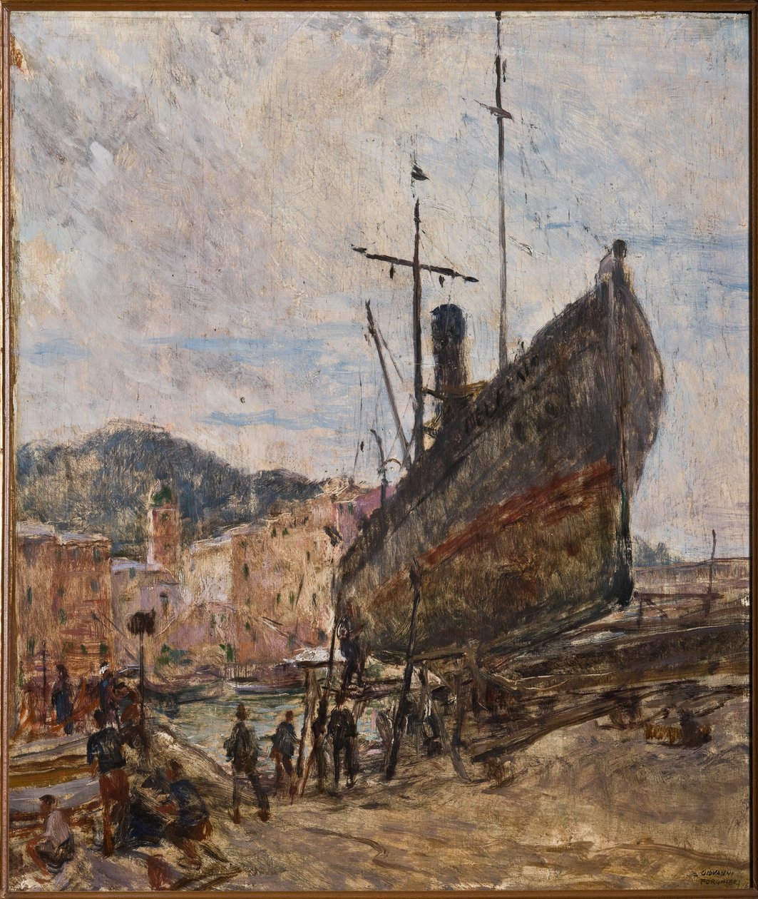 Liman ve Tekne (gemide yağ) by Giovanni Forghieri