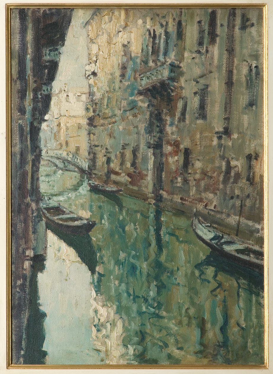 Venedik Kanalı (yağlı boya) by Giovanni Forghieri