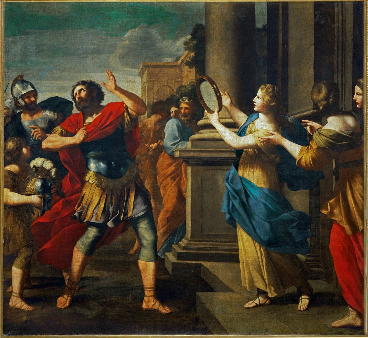 Jephta kızını tanıyor (tuval üzerine resim) by Giovanni Francesco (1610-62) Romanelli