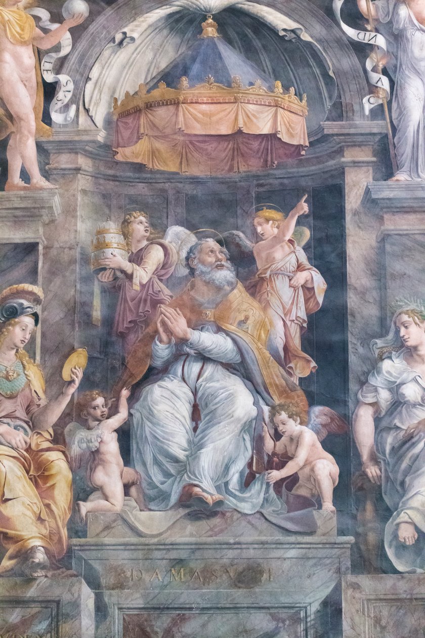 Papa I. Damasus, Konstantin'in odası (fresk) by Giovanni Francesco (c.1488 1528) Penni