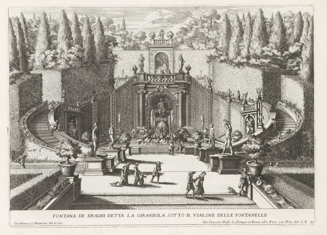 de tuinen van de Villa d