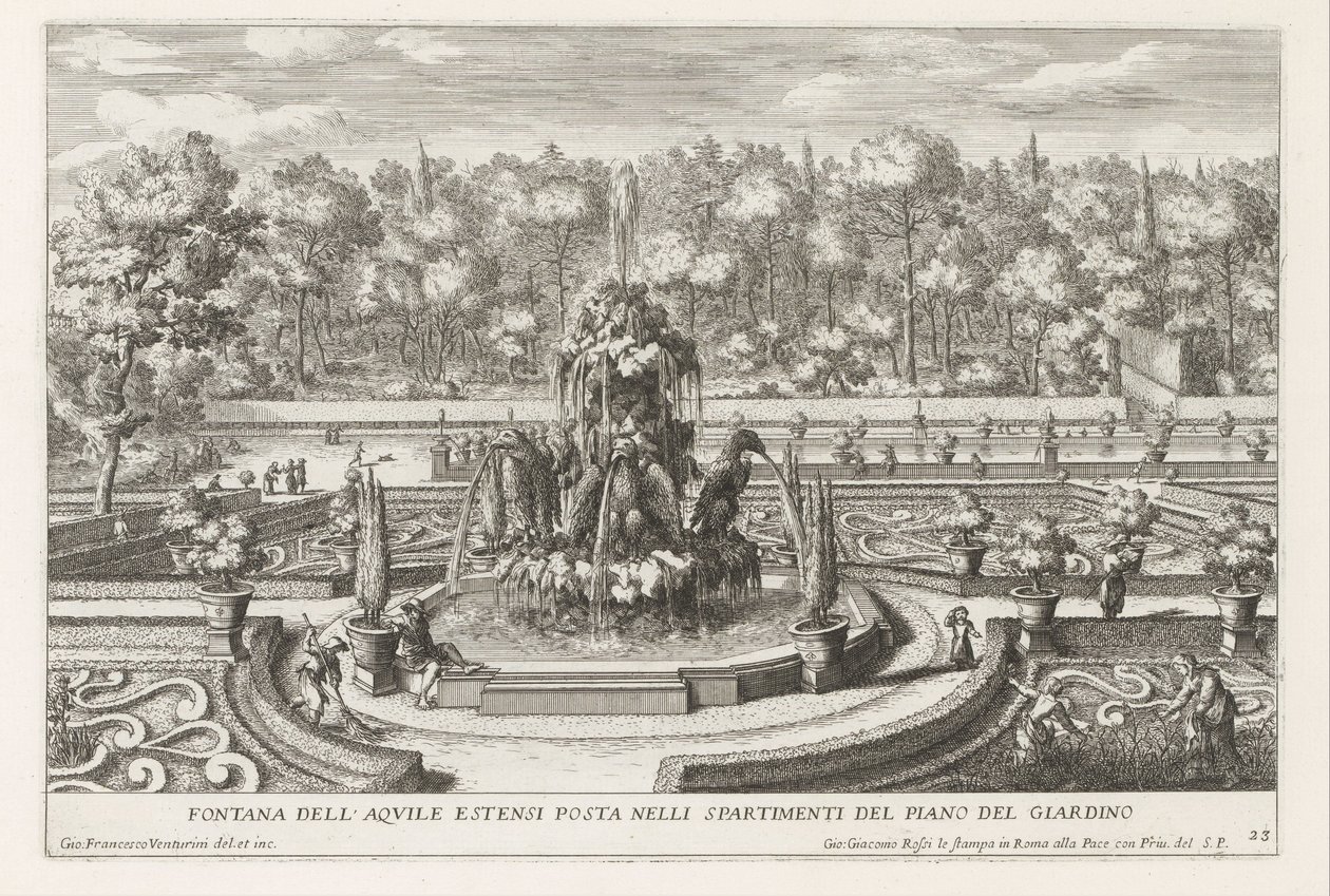 de tuinen van de Villa d