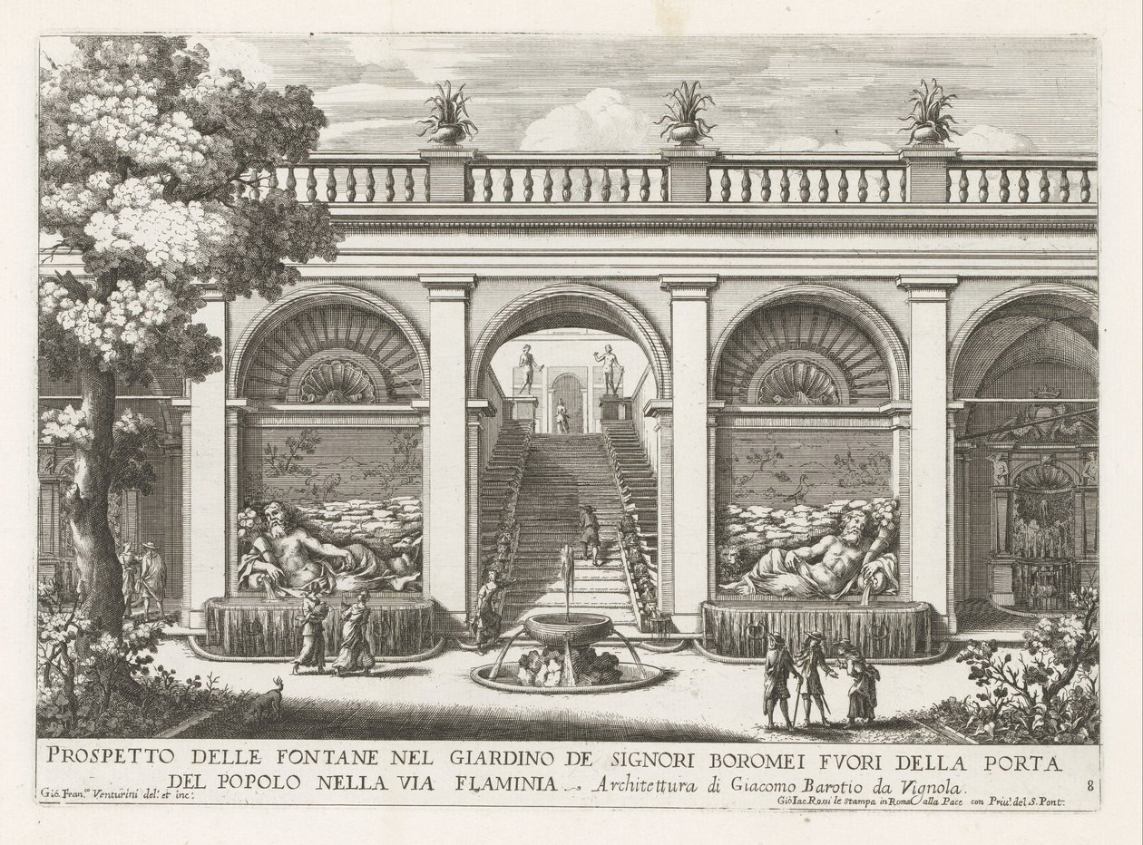 Tuin van een paleis te Roma Lordlar Boromei