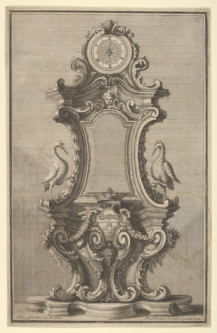 Bir Saat için Tasarım, Disegni Diversi, 1714 veya 1750