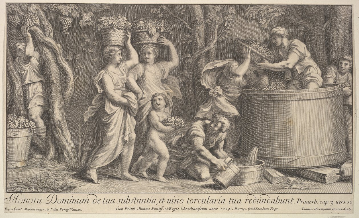 Vintage sahne, 1704. by Giovanni Girolamo Frezza